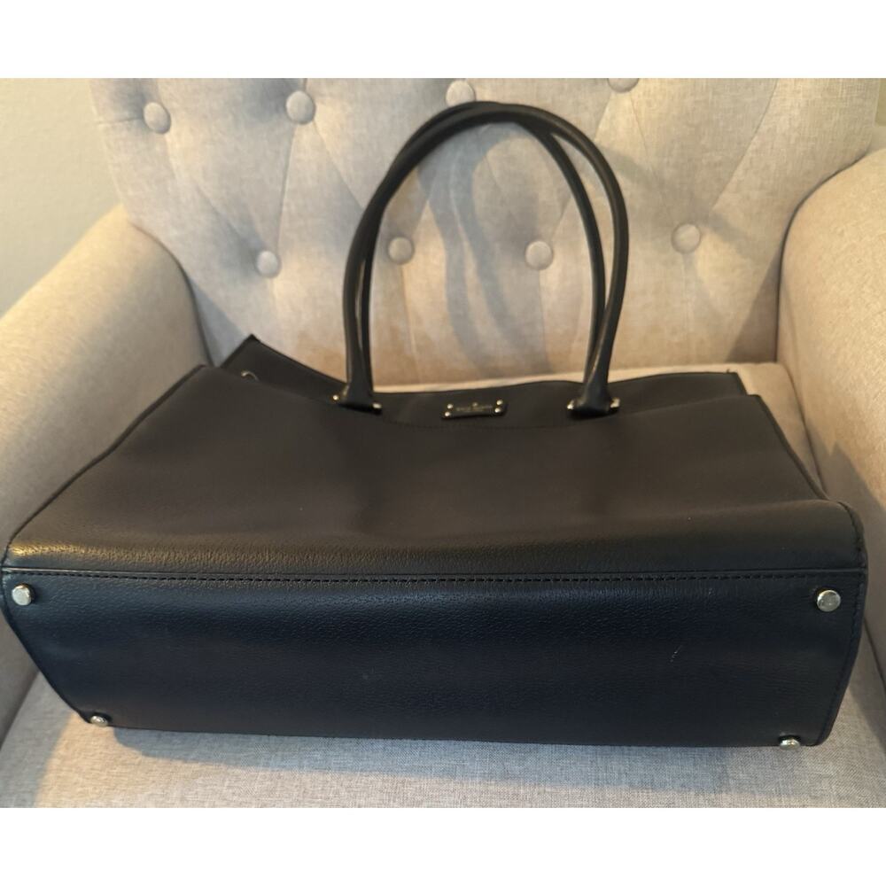 Kate Spade New York Maeve Grove Street Black Leather Tote - Picture 8 of 14